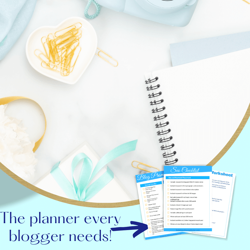 an image that says the planner every blogger needs. 